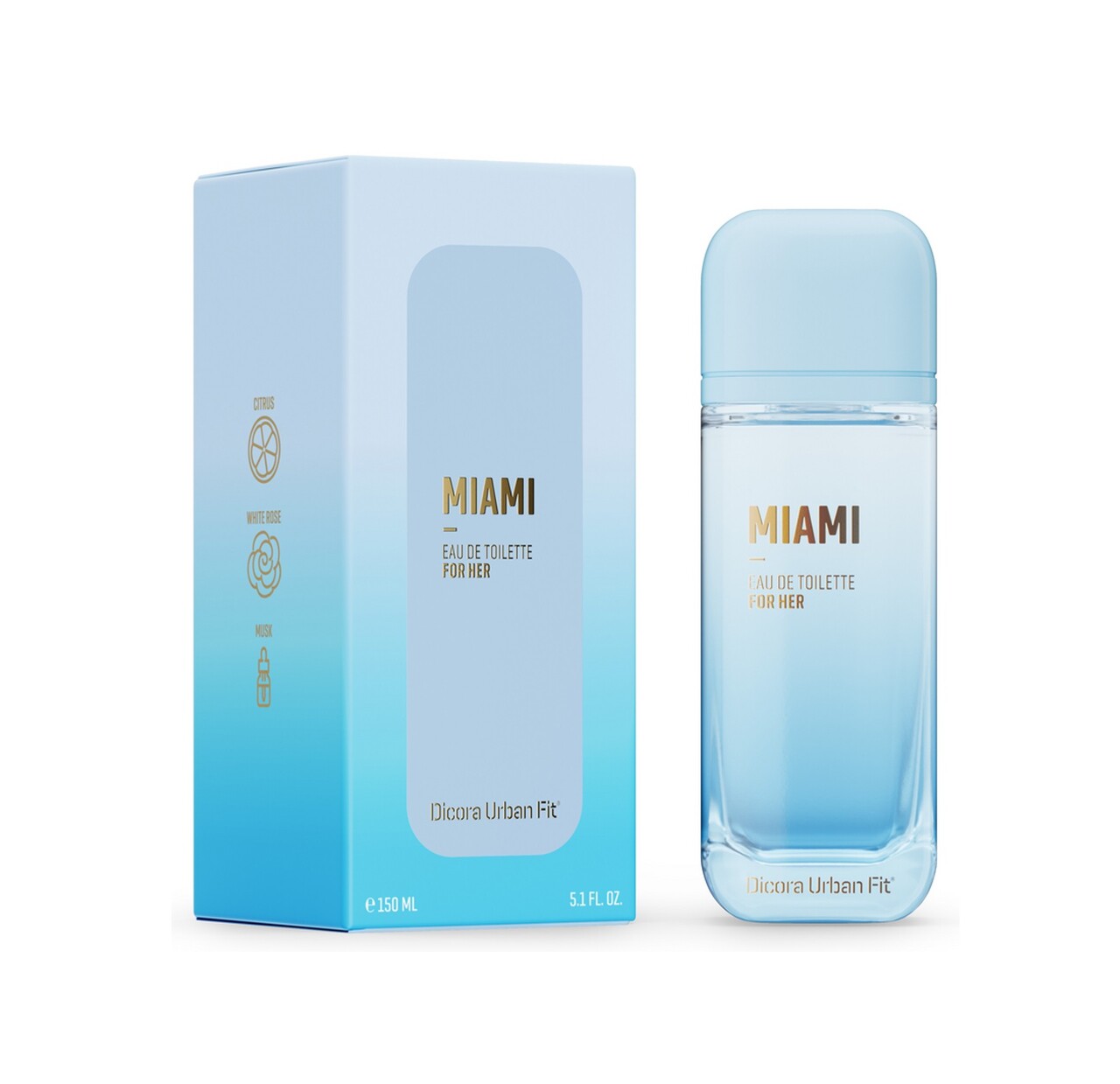 Apa de toaleta dama Dicora Urban Fit Miami 150ml - imagine 3